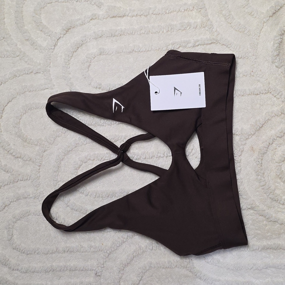 Gymshark Brown Strappy Cutout Sports Bra